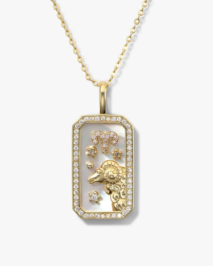 Zodiac Signs Necklace 18k Gold plates + Free Box