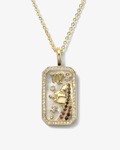 Zodiac Signs Necklace 18k Gold plates + Free Box