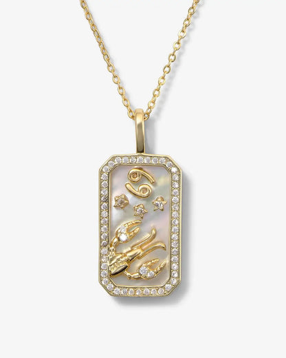 Zodiac Signs Necklace 18k Gold plates + Free Box
